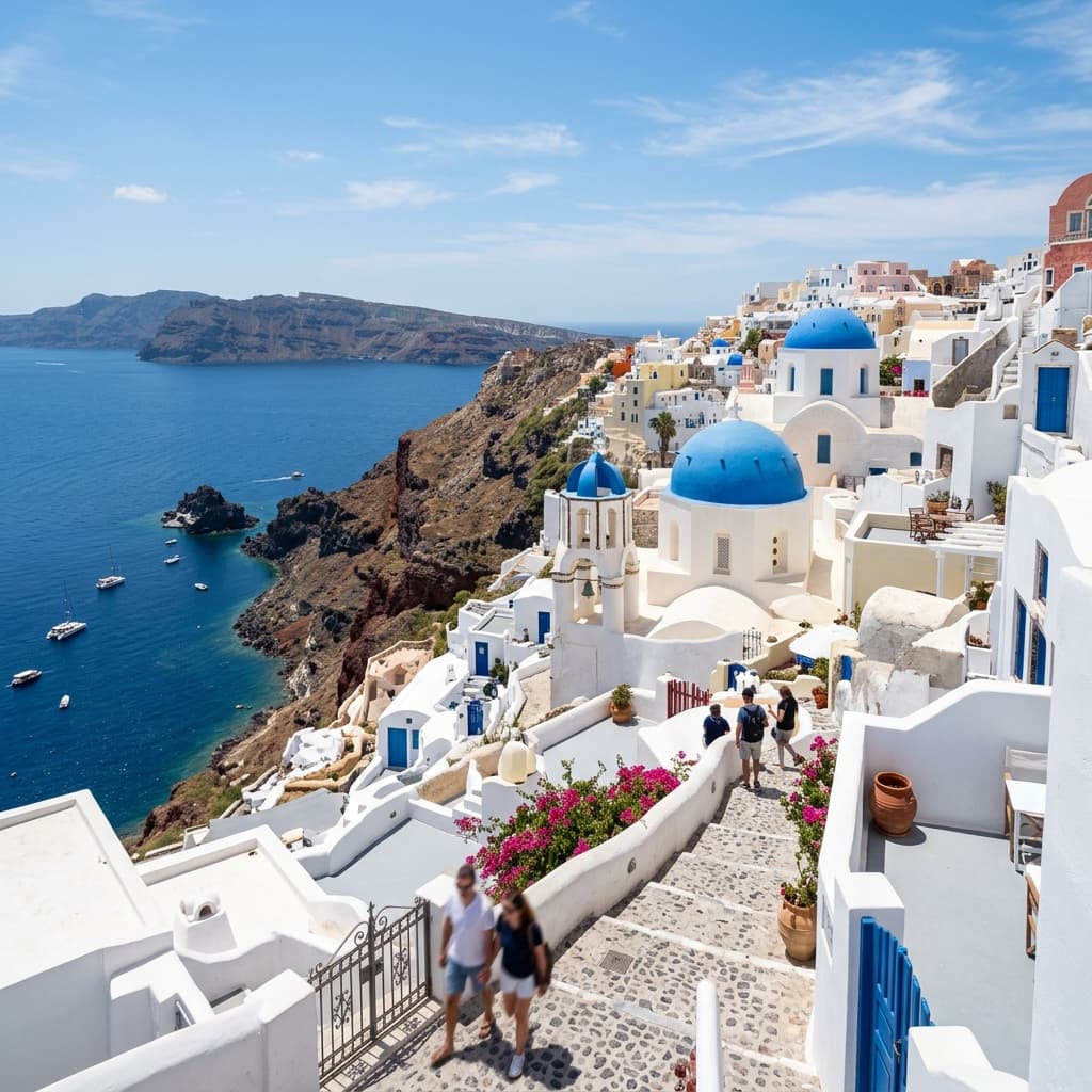 Santorini Screen Background